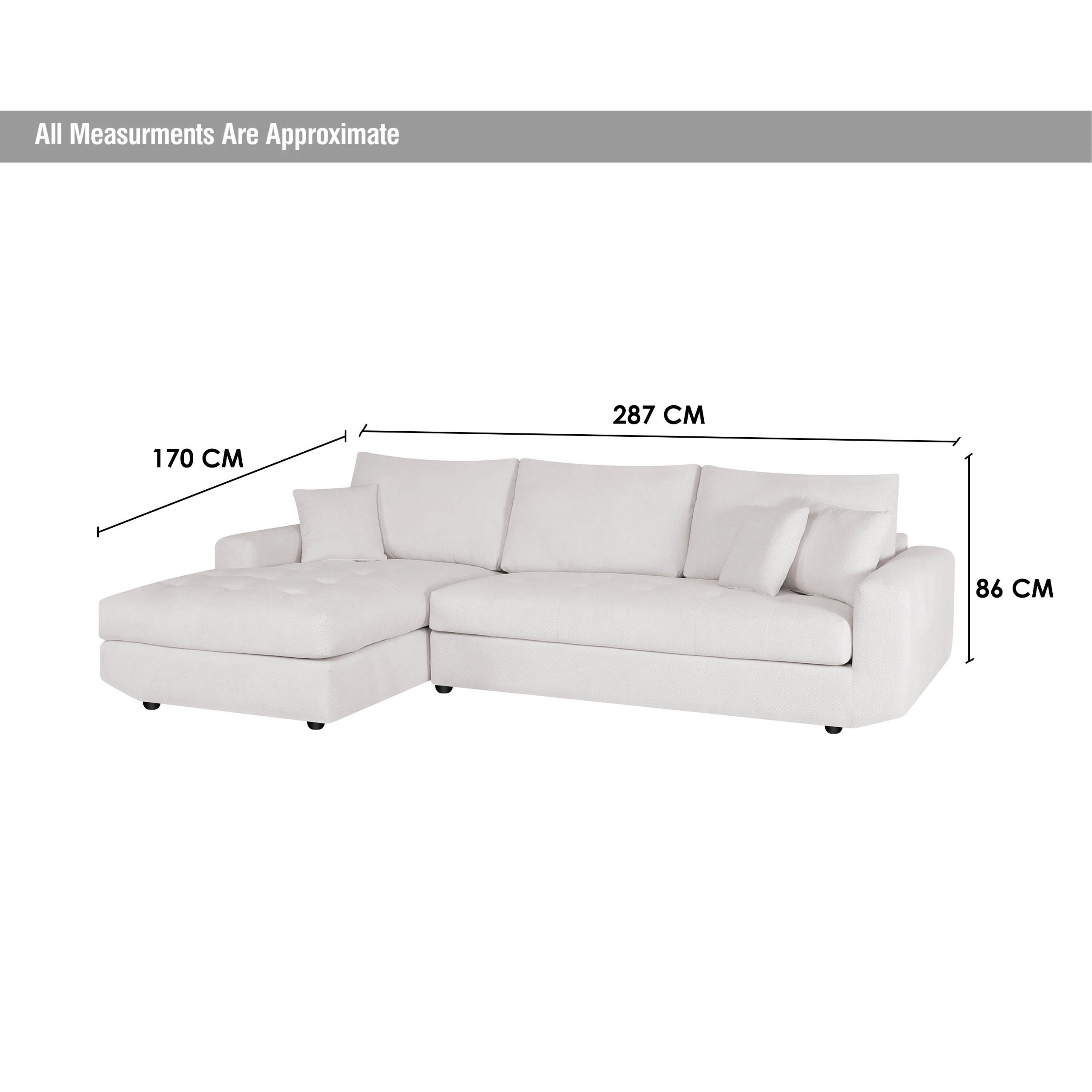 Solace Right Corner Cream Dim United Furniture