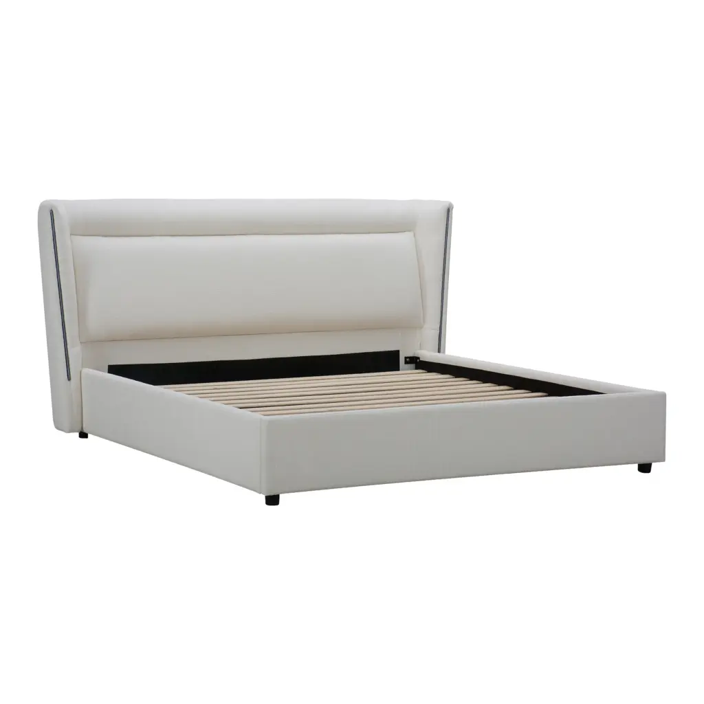 Zuri Bed Cream Angle United Furniture