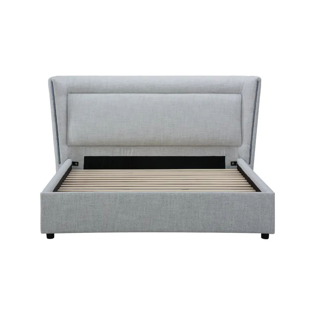 Zuri Bed Lightgrey Front United Furniture