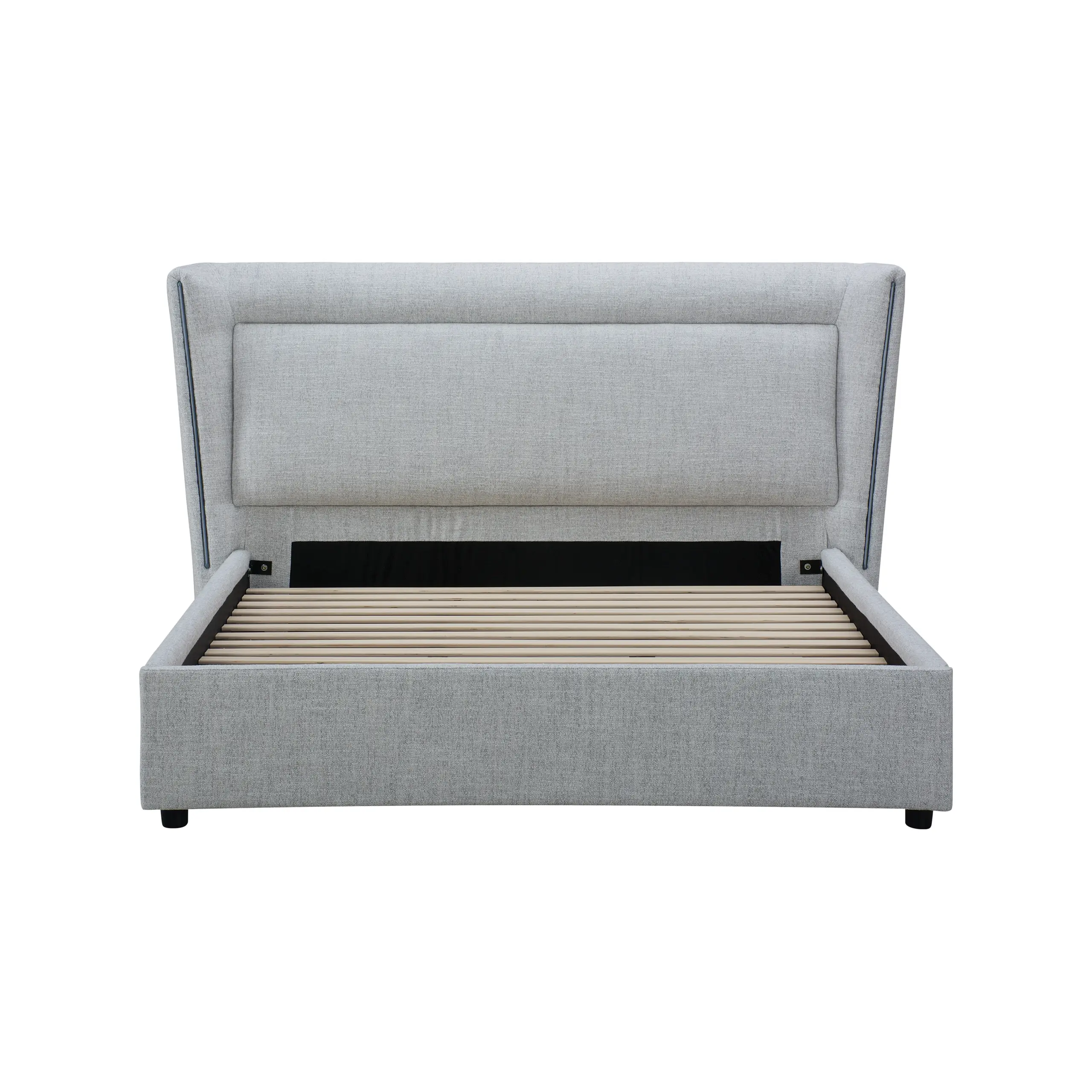 Zuri Bed Lightgrey Front United Furniture