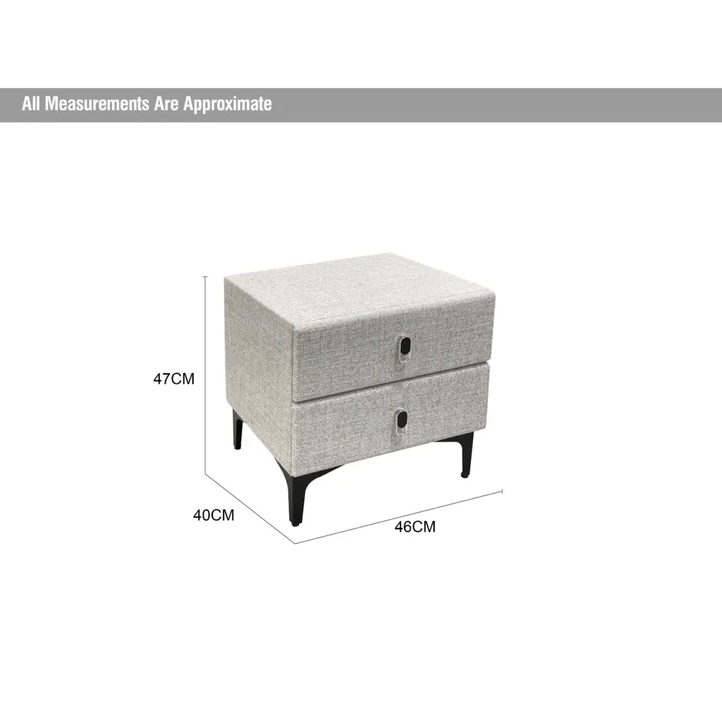 Zuri Night Stand Grey Dia United Furniture