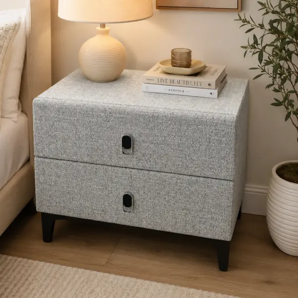 Zuri Night Stand - Light Grey