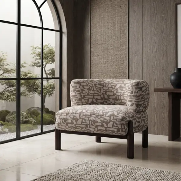 Linea Accent Chair ST344 - Beige/Light Brown