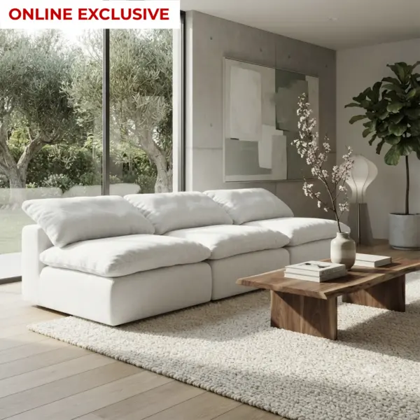 Aza 3 Seater Sofa - White