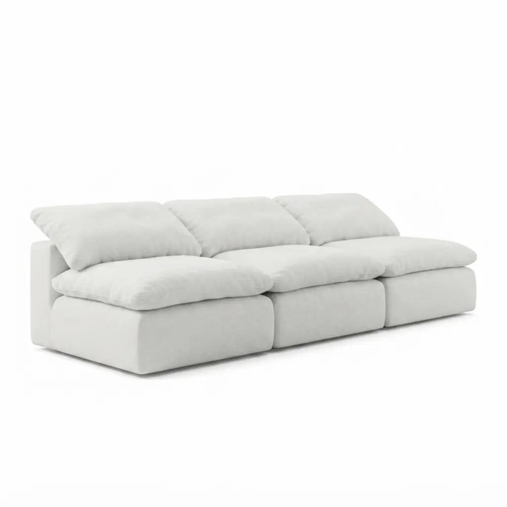 Aza 3 Seater White A United Furniture