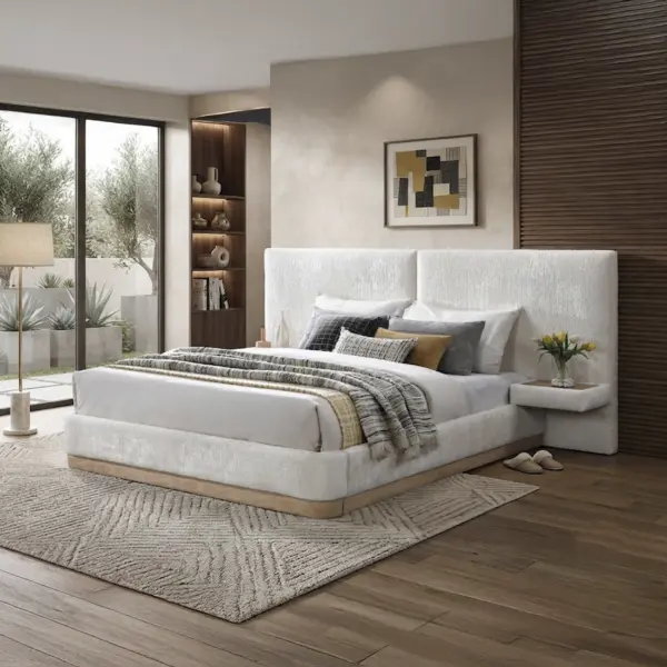 Nebula Queen Bed - Cream