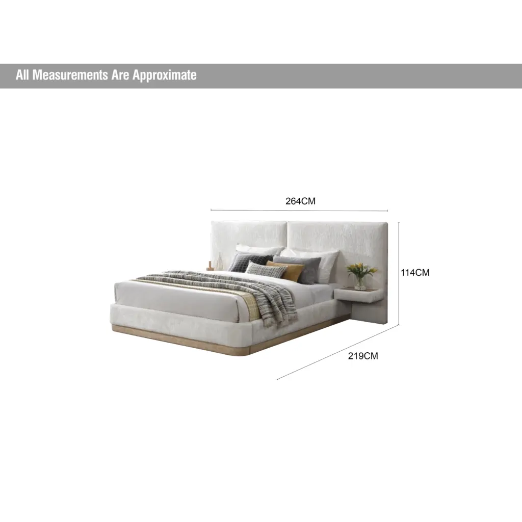Nebula Bed Cream King Dia United Furniture