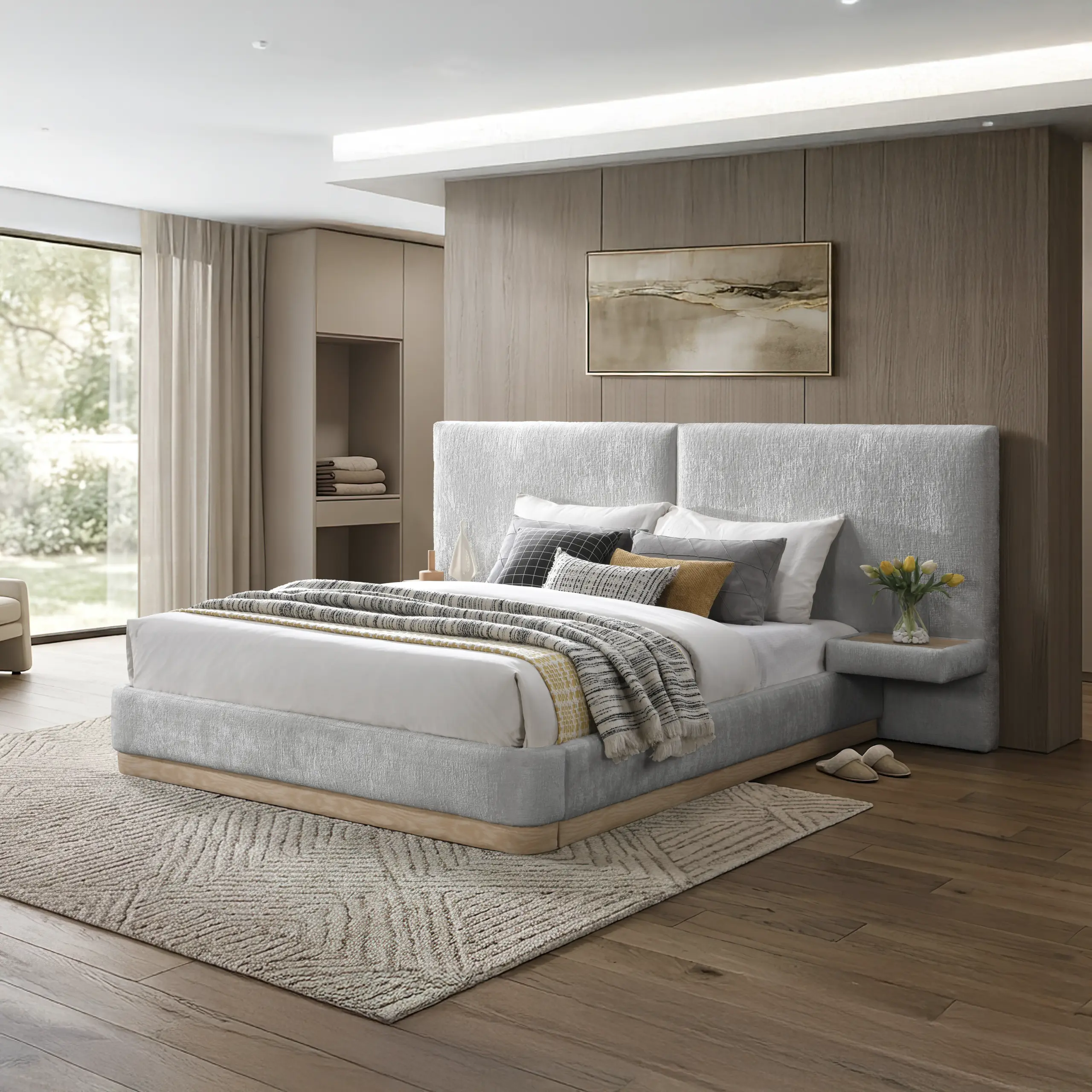 Nebula Bed Lt Grey A United Furniture