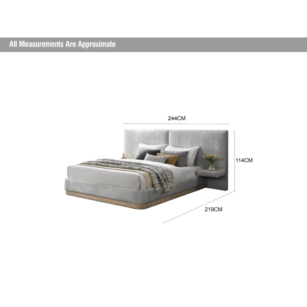 Nebula Bed Lt Grey Queen Dia United Furniture