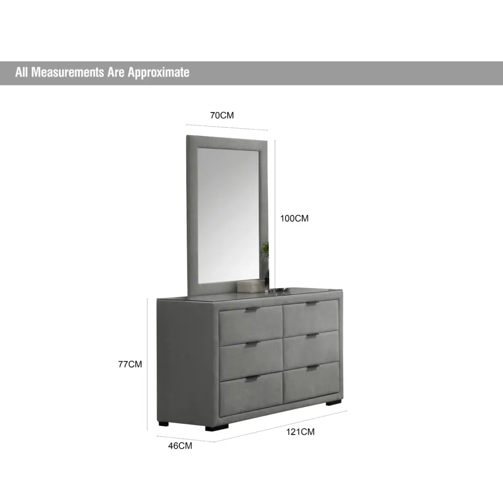 Nebula Dresser Mirror Grey Dia United Furniture