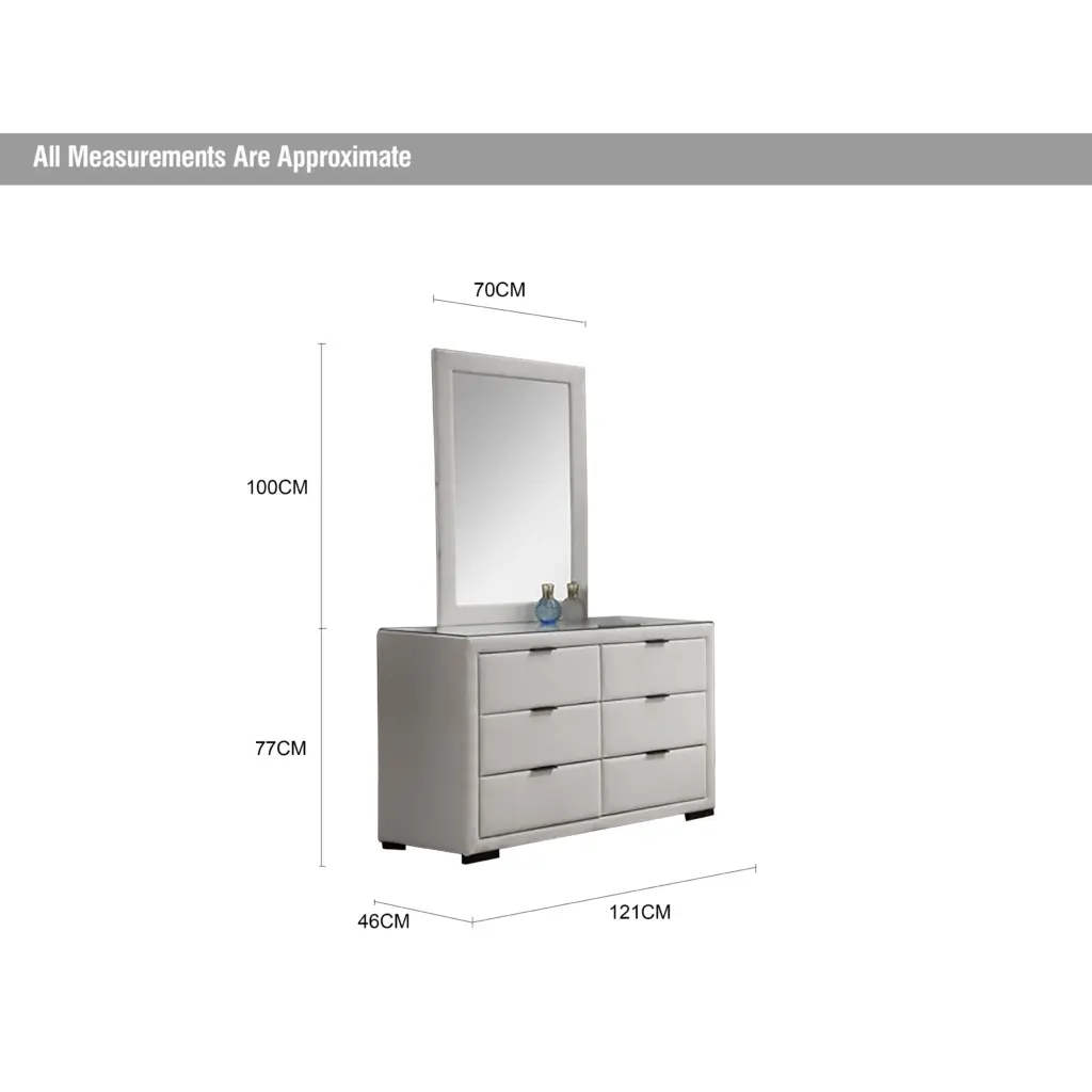 Royalis Cream Dsresser Mirror Dia United Furniture