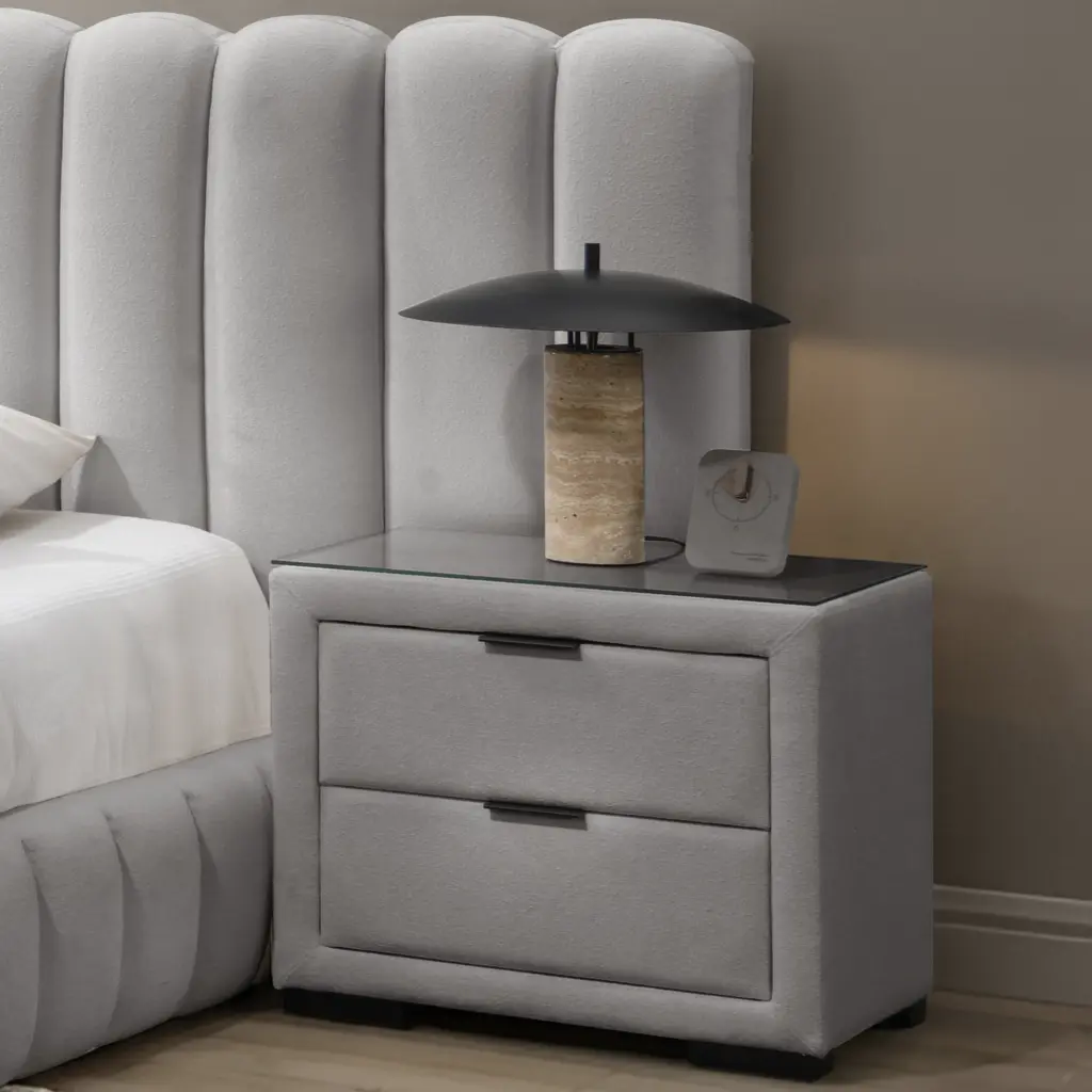 Royalis Grey Night Stand A United Furniture