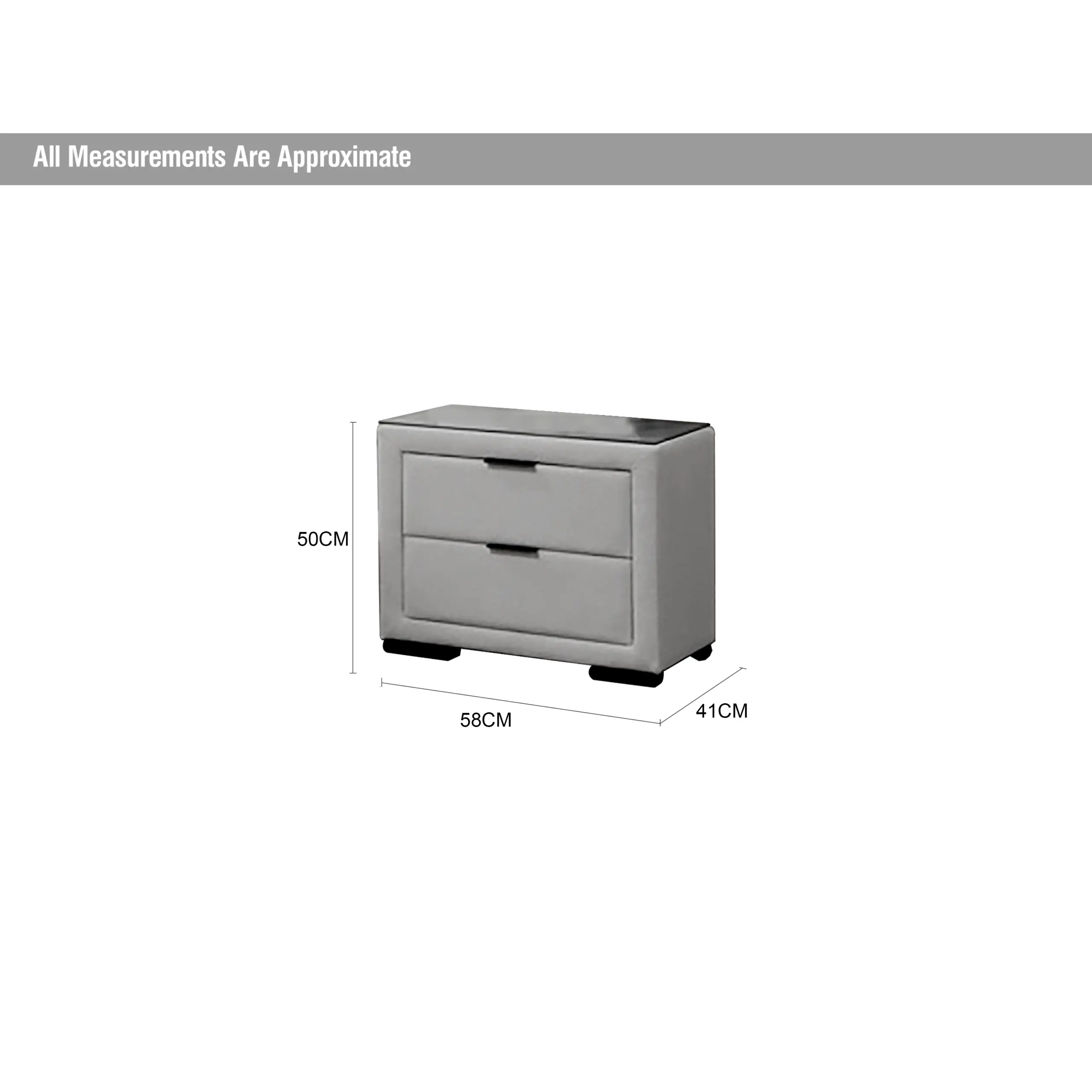 Royalis Grey Night Stand Dia United Furniture