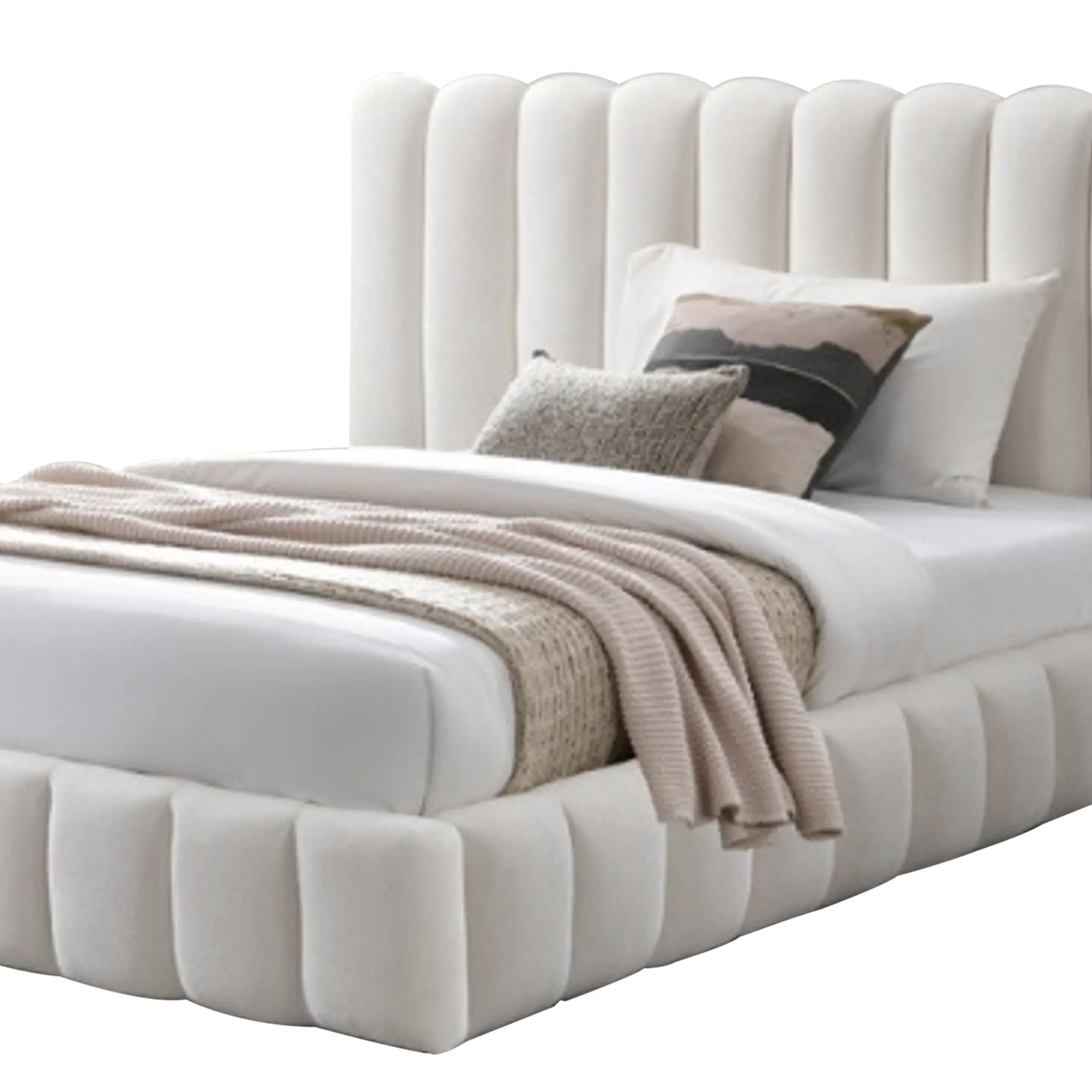 Royalis Single Bed Cream SWATCH United Furniture