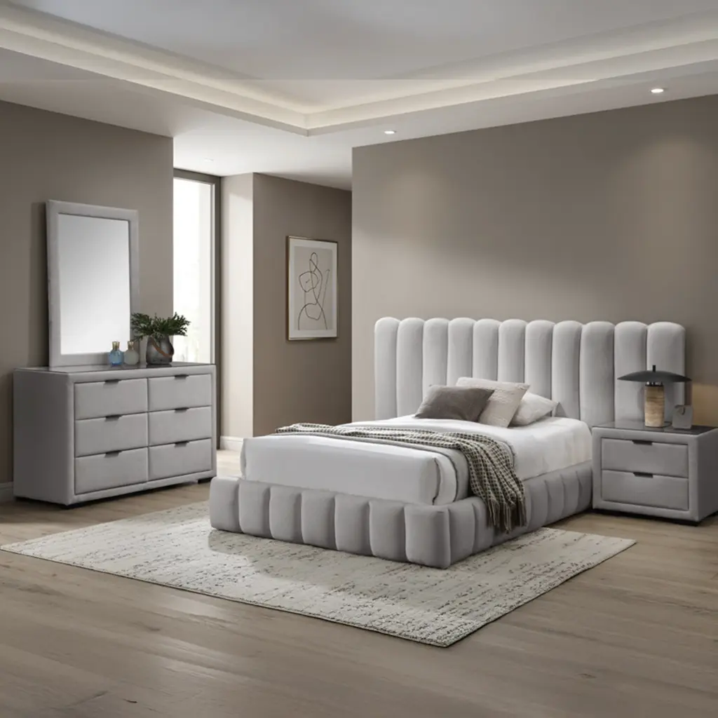 Royalis Single Bed Grey United Furniture