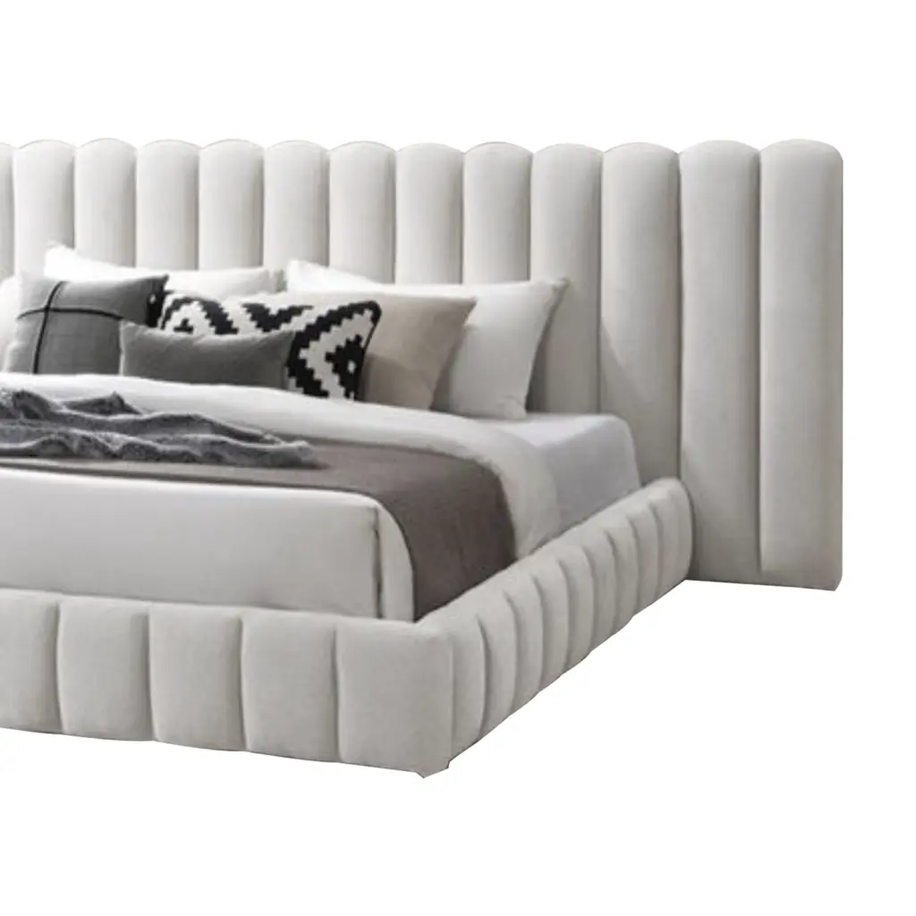 Royalis Super King Bed Cream Swatch United Furniture