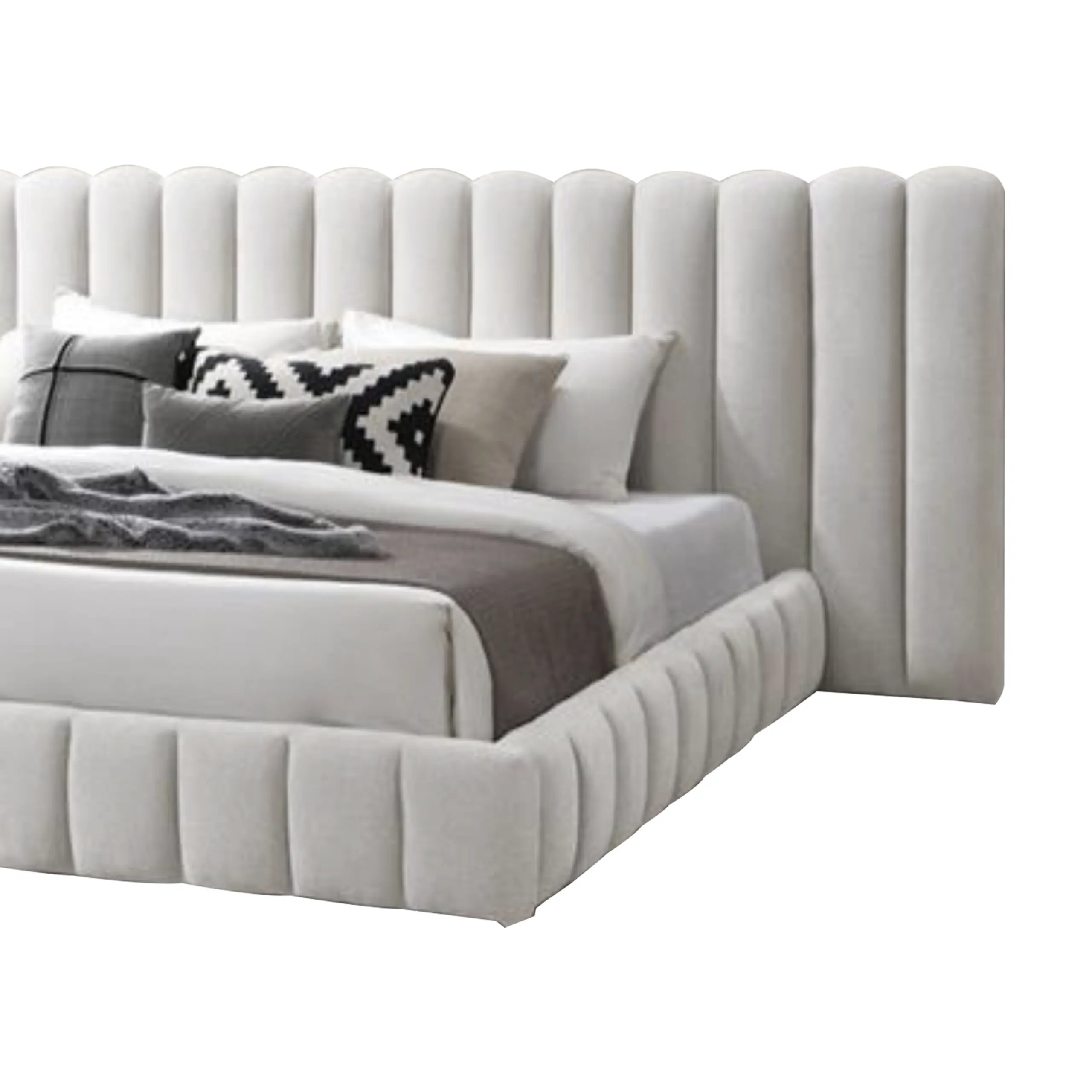 Royalis Super King Bed Cream Swatch United Furniture
