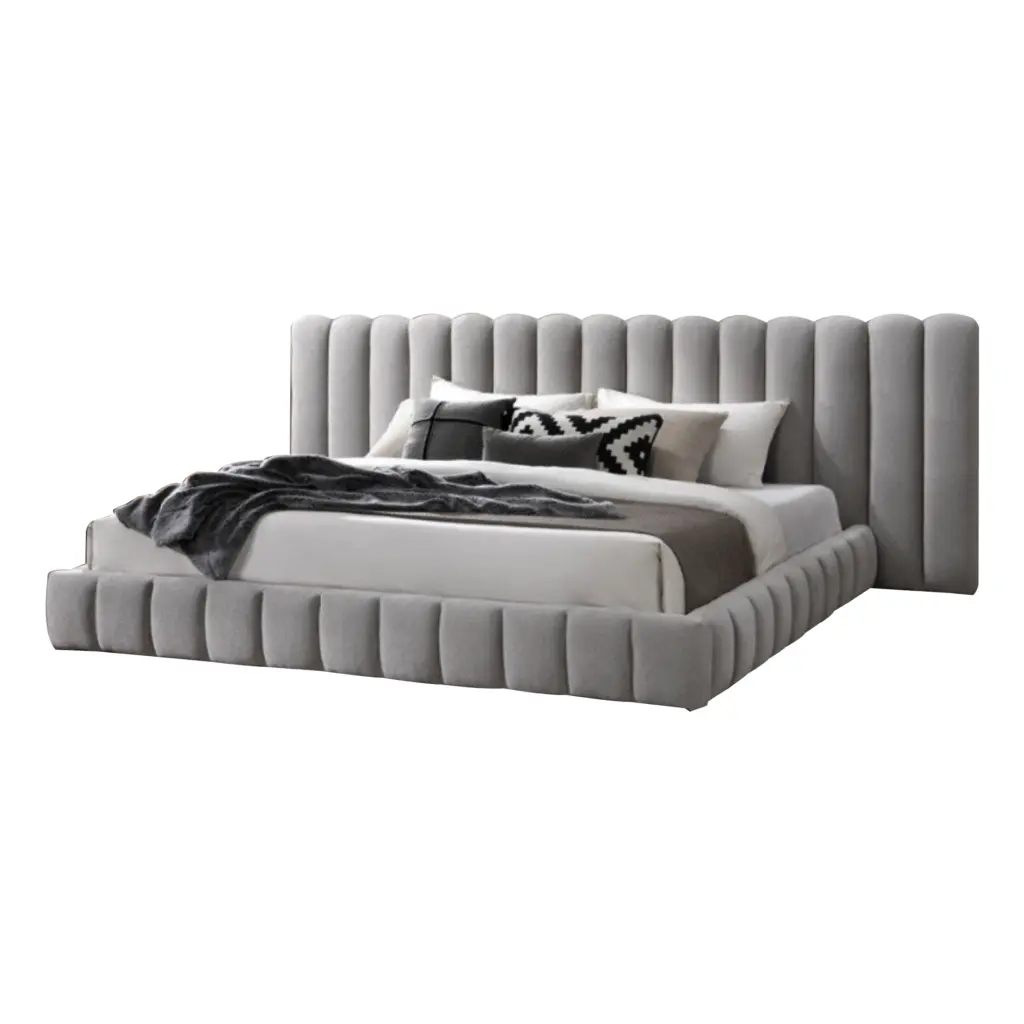 Royalis Super King Bed Grey United Furniture
