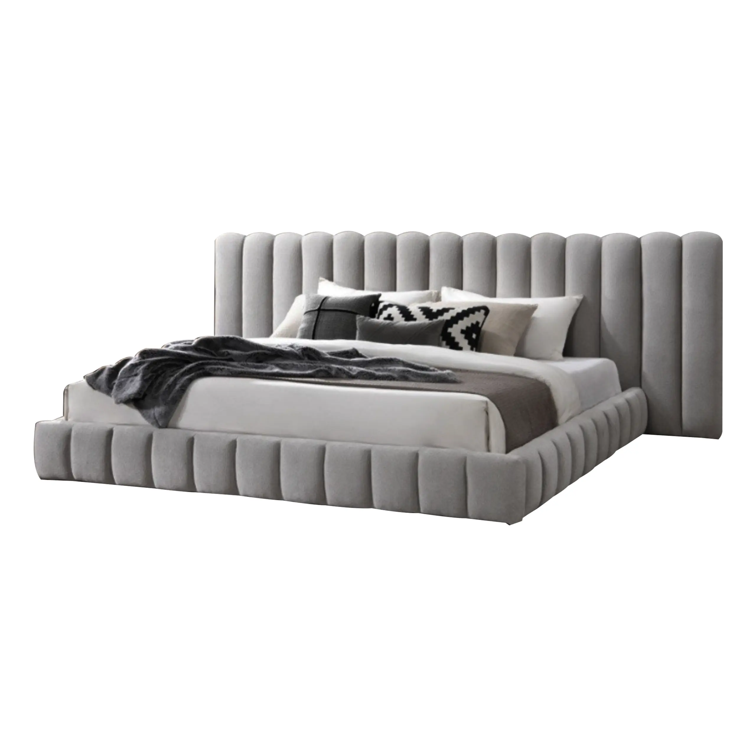 Royalis Super King Bed Grey United Furniture