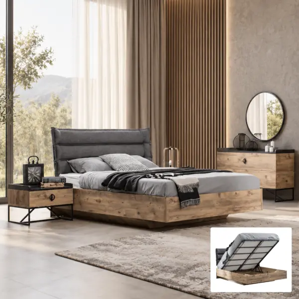 Vault Queen Bed (With Hydraulic Storage)