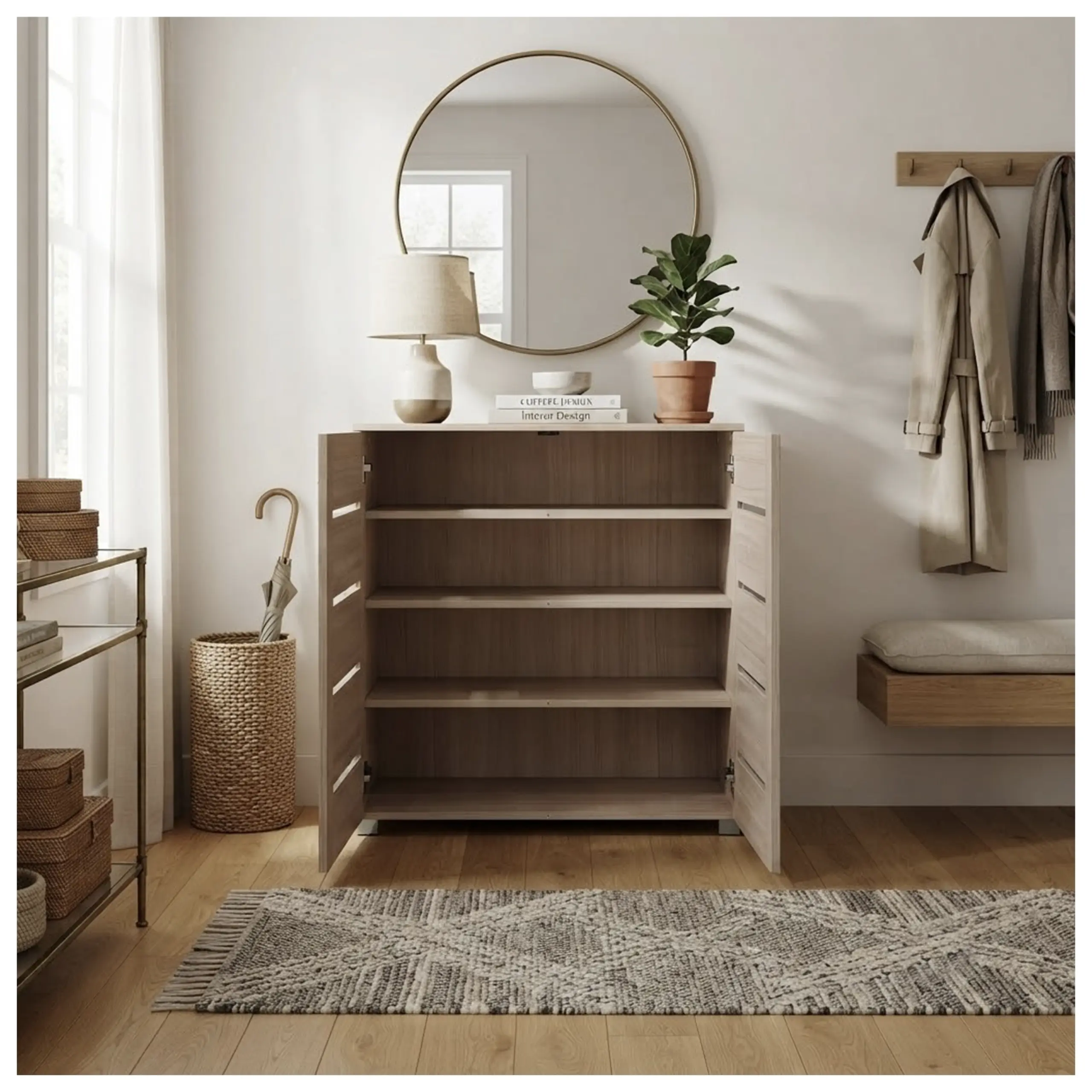 Whitgo Shoe Cabinet Open United Furniture