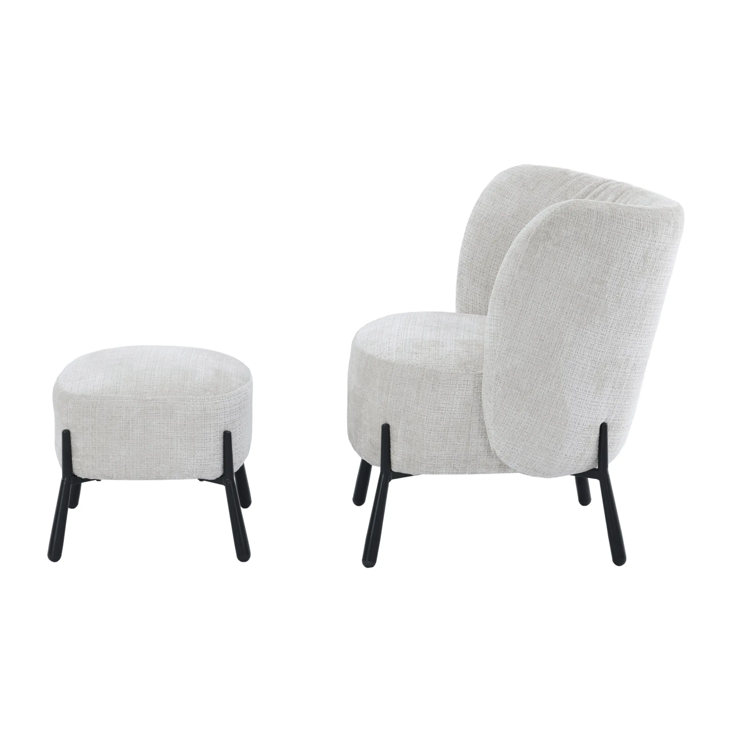 Brodie Accent Chair And Foot Rest Beige 2 United Furniture