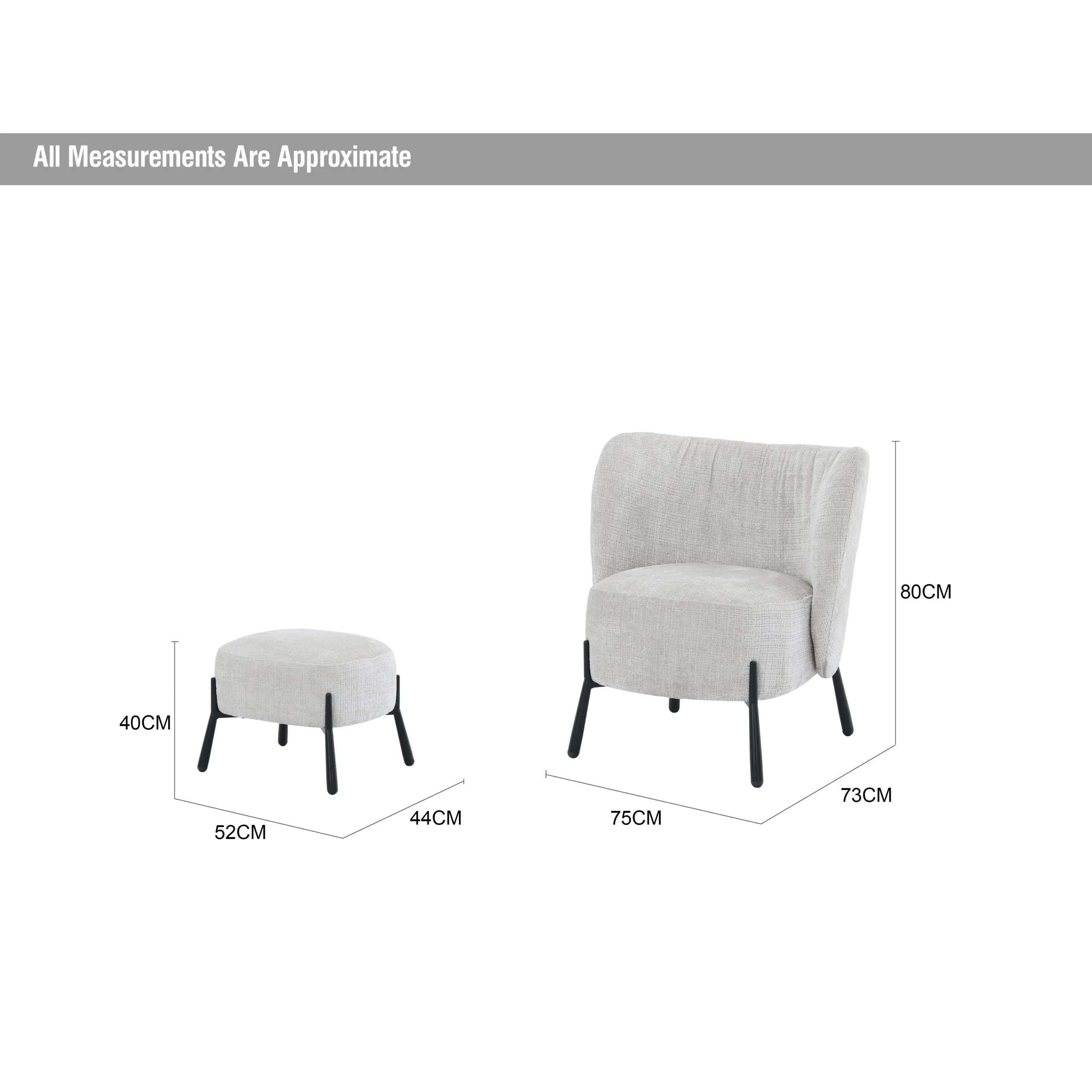 Brodie Accent Chair And Foot Rest Beige Dia United Furniture