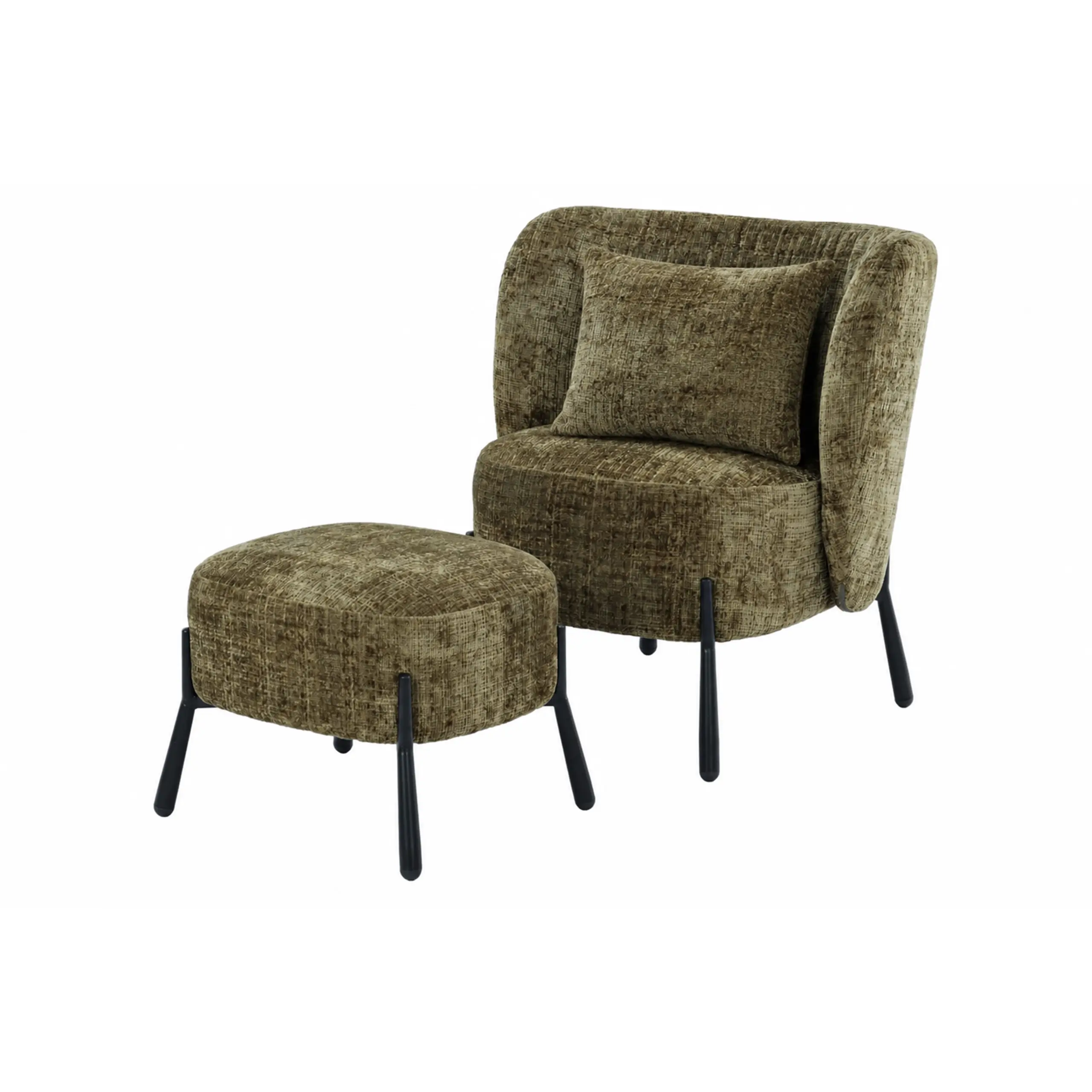 Brodie Accent Chair And Foot Rest Green 5 United Furniture
