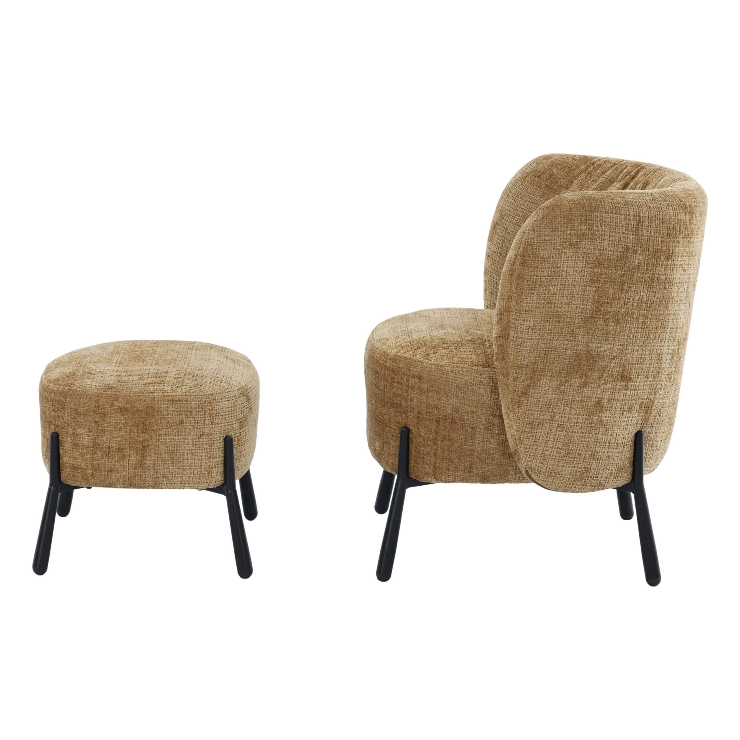 Brodie Accent Chair And Foot Rest Yellow Side United Furniture