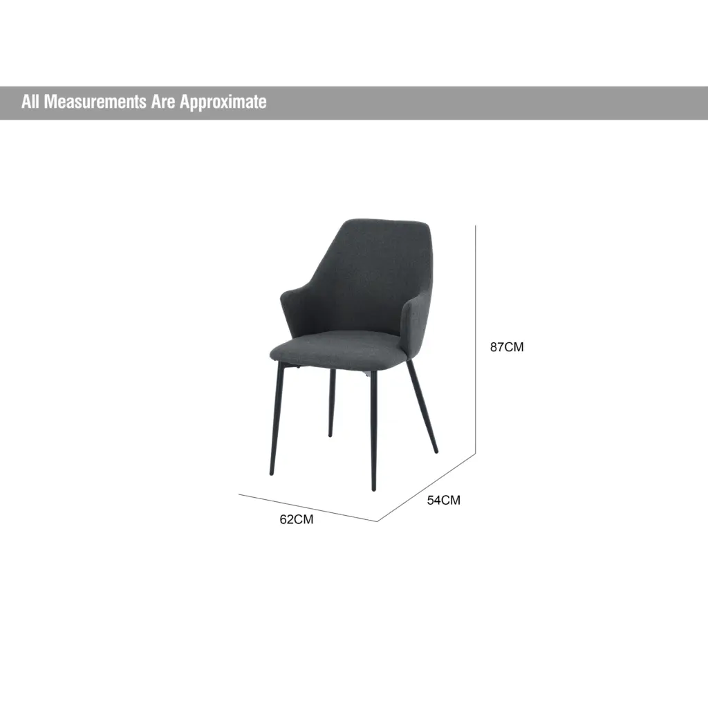 Freyja Dining Chair Dk Grey Dia United Furniture