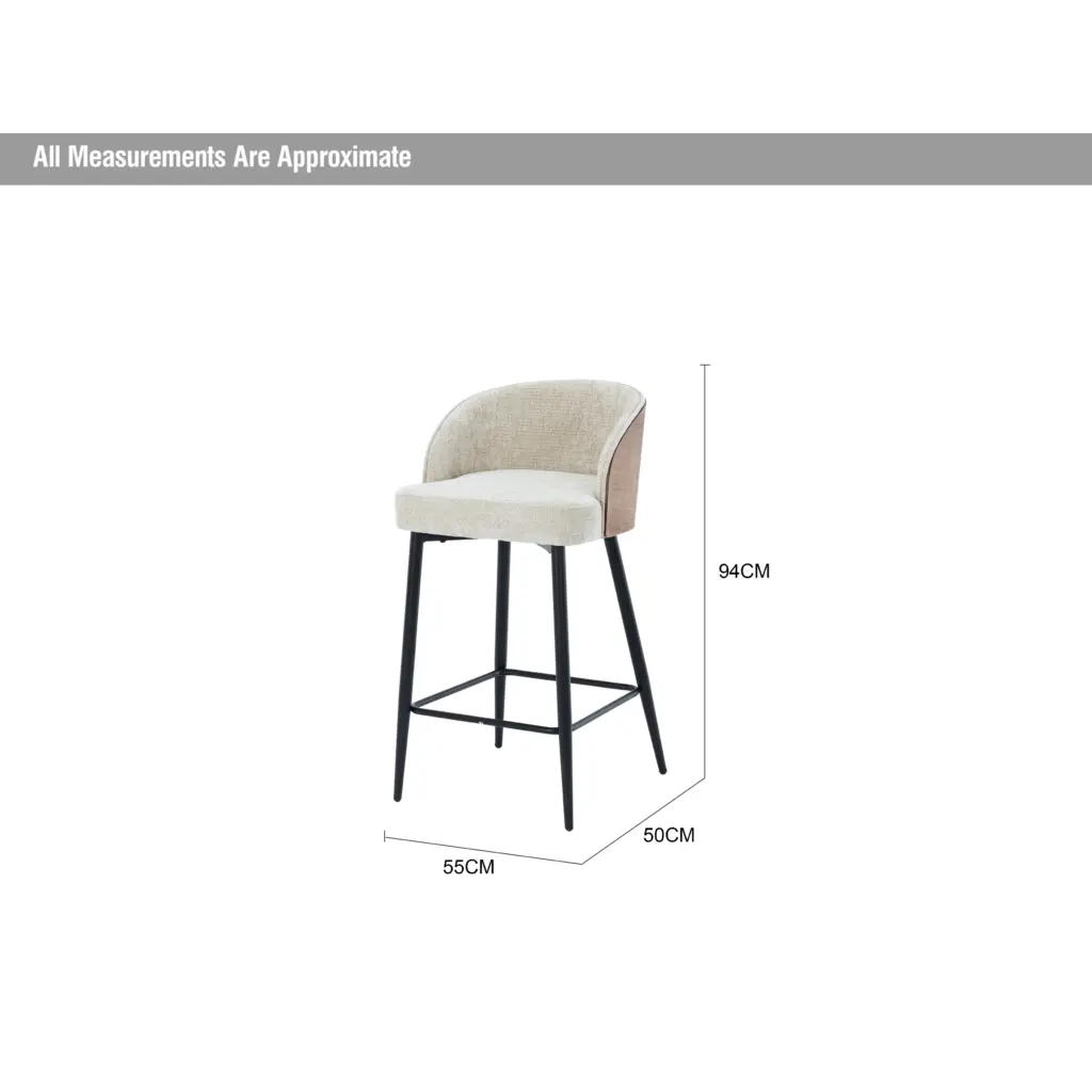 Gresham Bar Stool Beige United Furniture