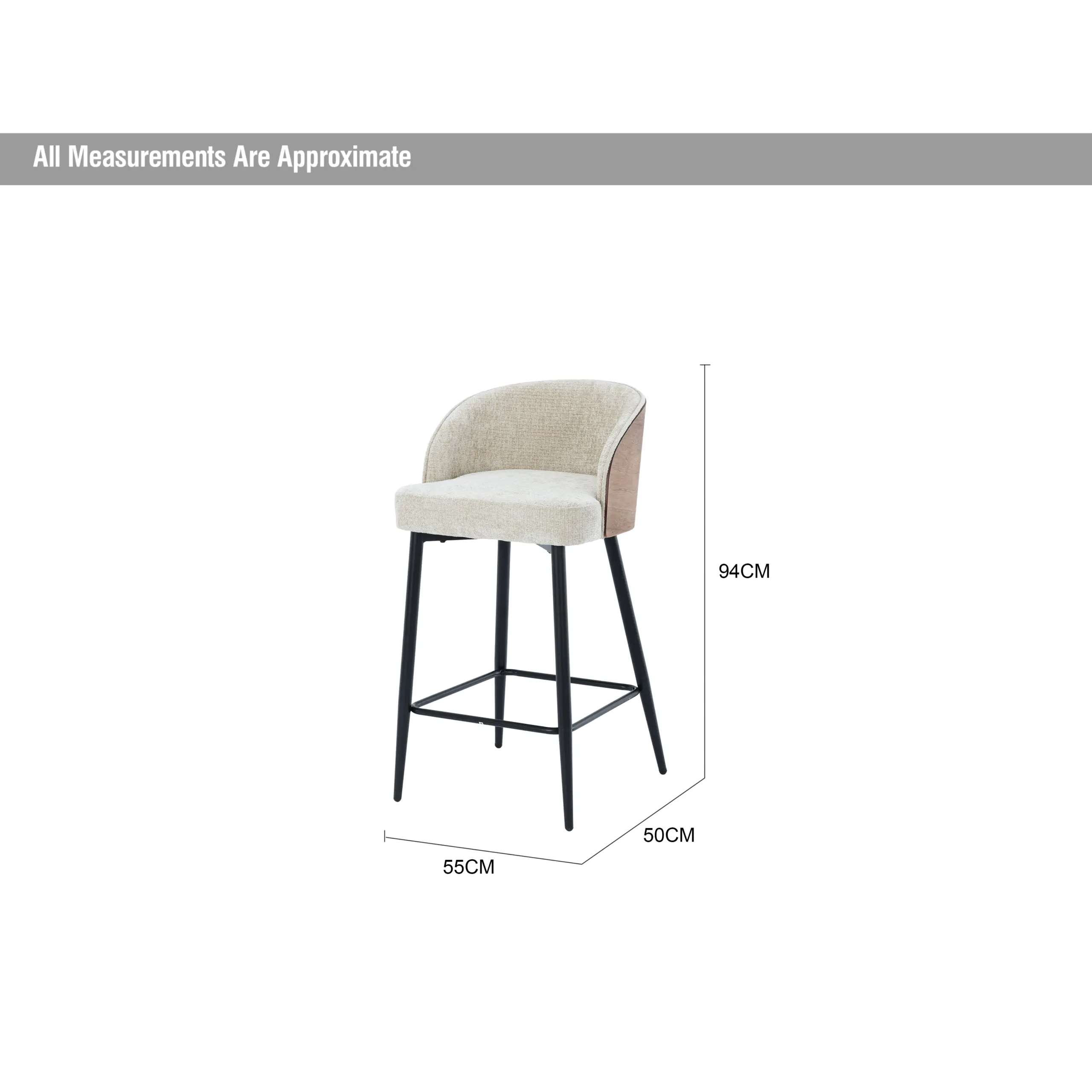 Gresham Bar Stool Beige United Furniture