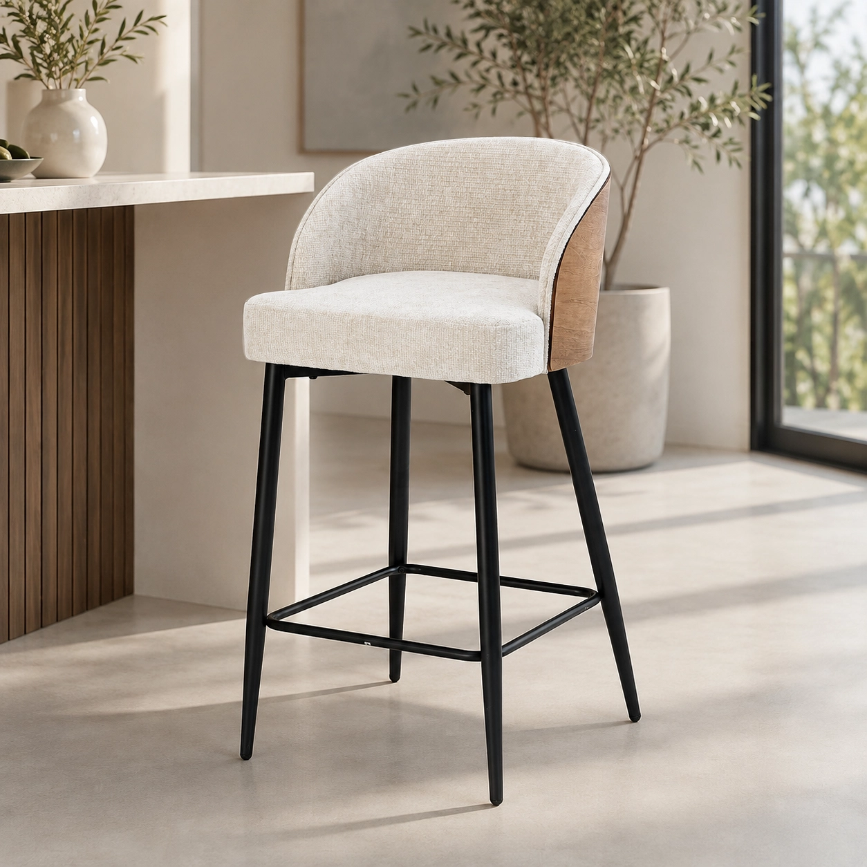Gresham Bar Stool Beige Bg 2 United Furniture