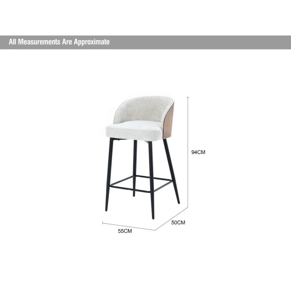 Gresham Bar Stool Lt Beige United Furniture