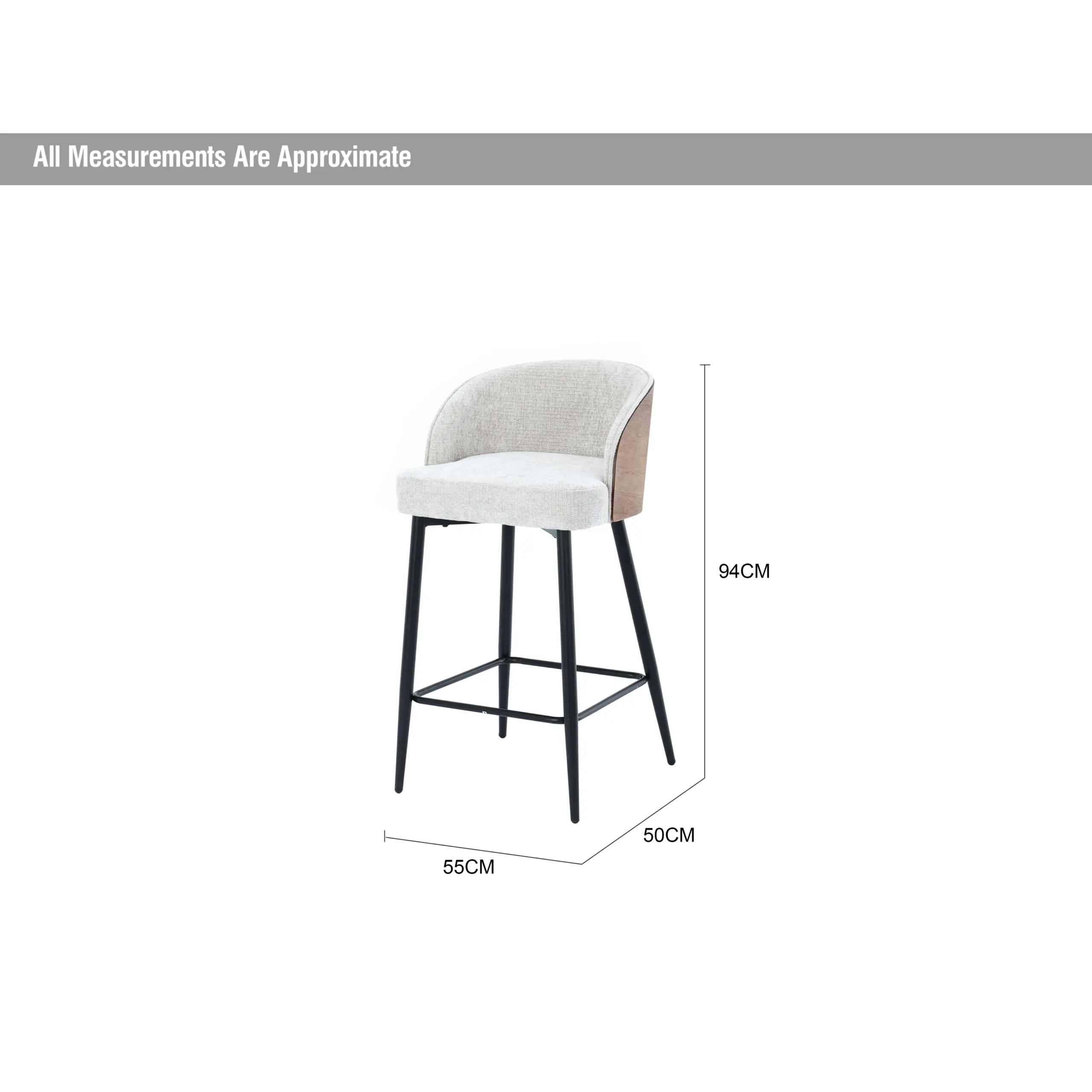 Gresham Bar Stool Lt Beige United Furniture