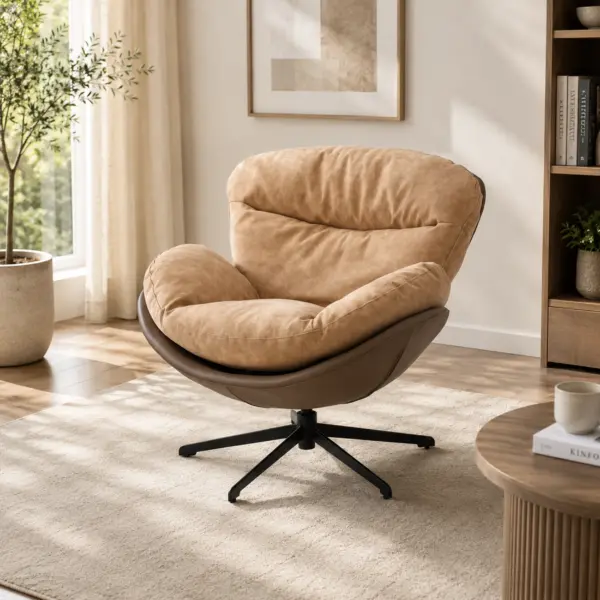 Roda Swivel Accent Chair - Brown