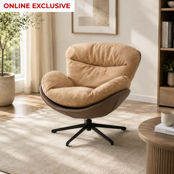 Roda Swivel Accent Chair - Brown