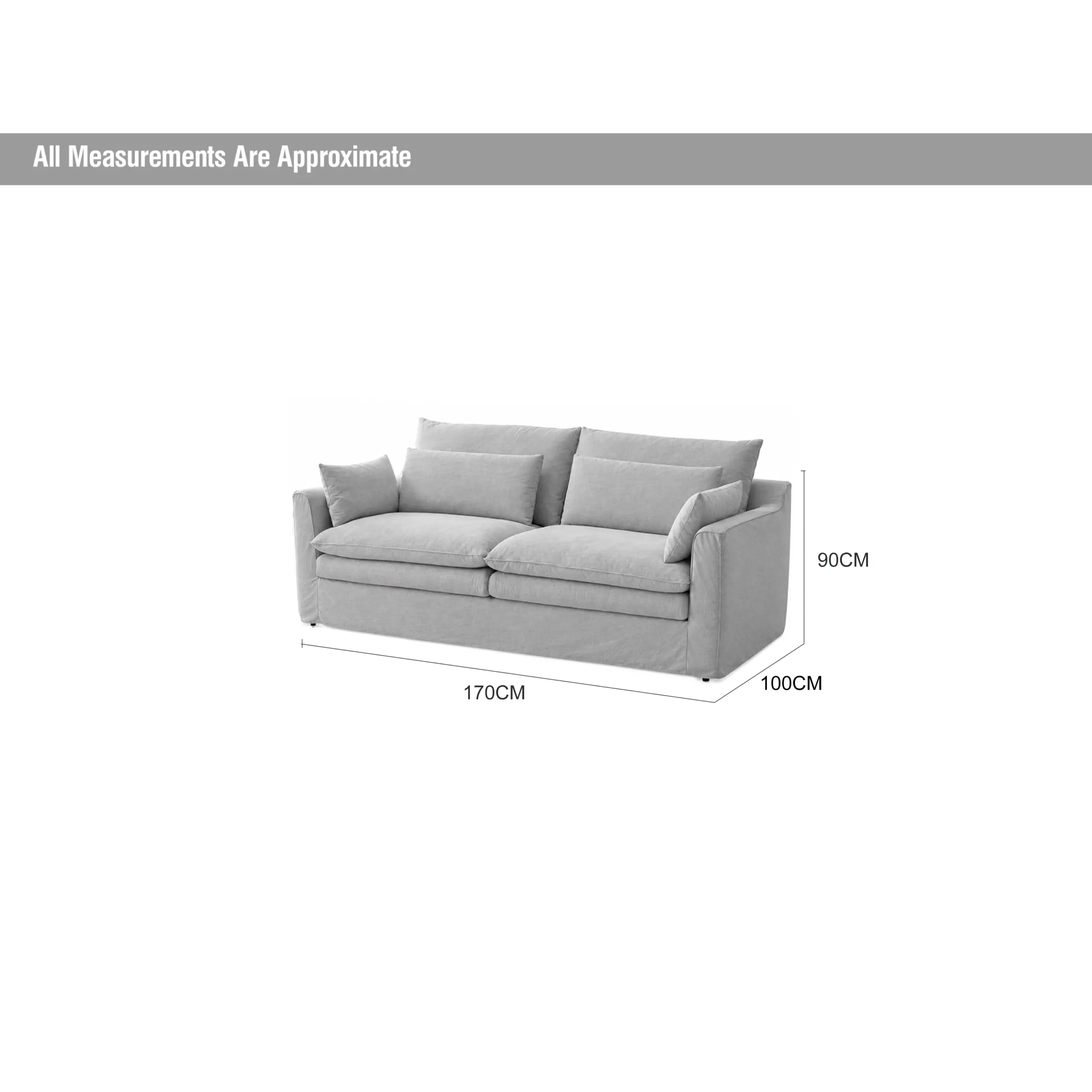 Stack 2 Seater Grey Dia United Furniture