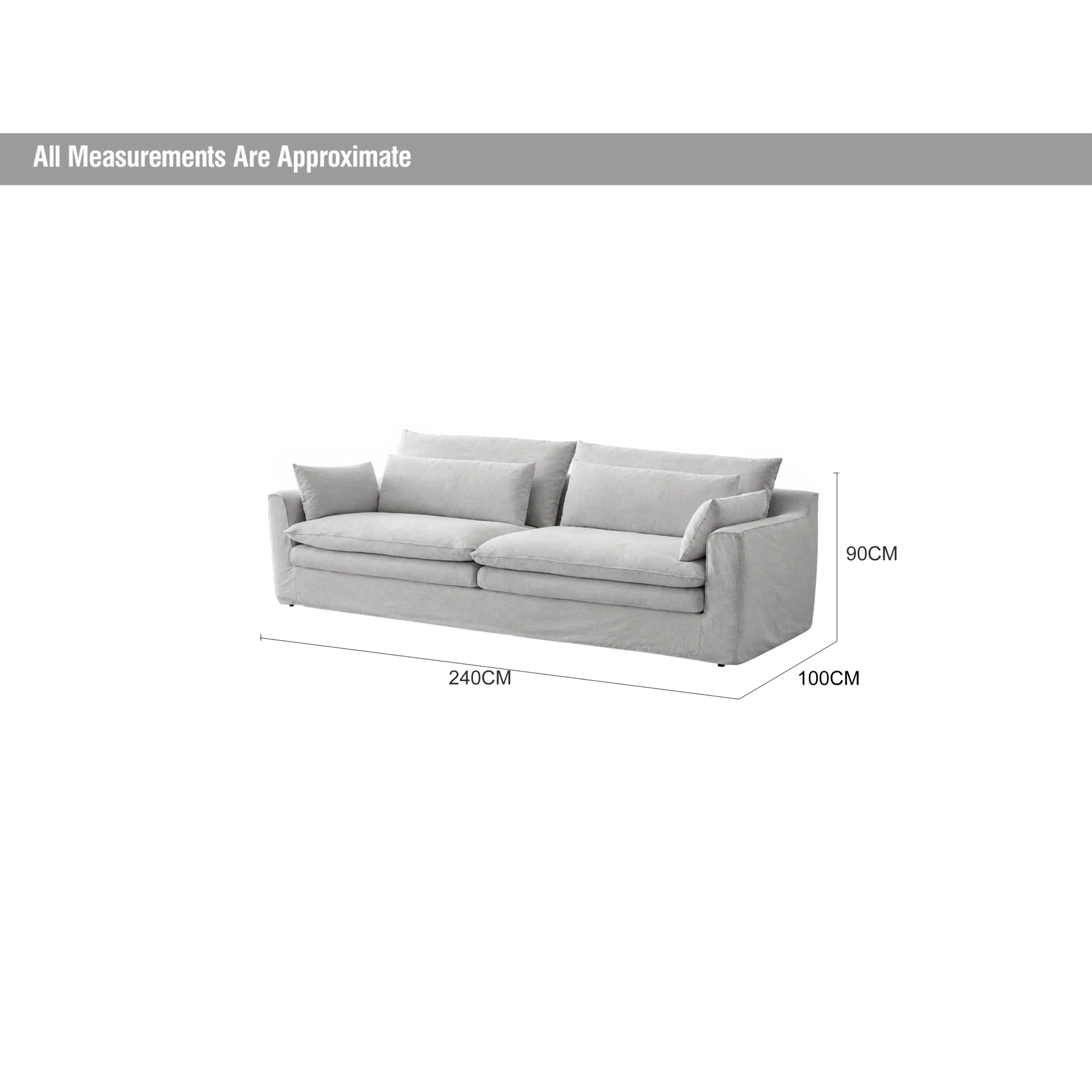 Stack 3 Seater Grey Dia United Furniture
