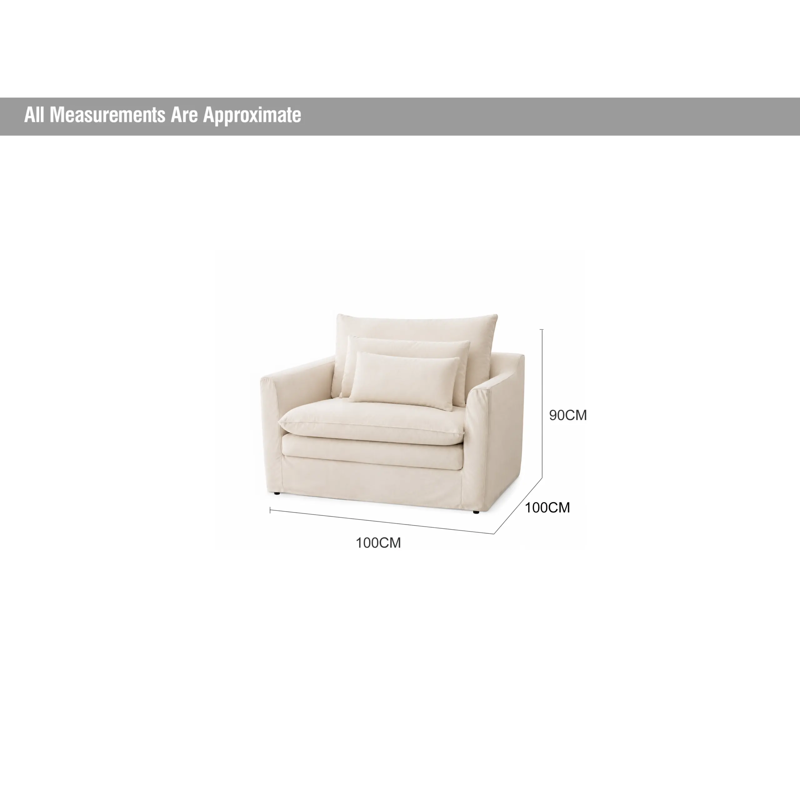 Stack Single Seater Beige Dia Q United Furniture