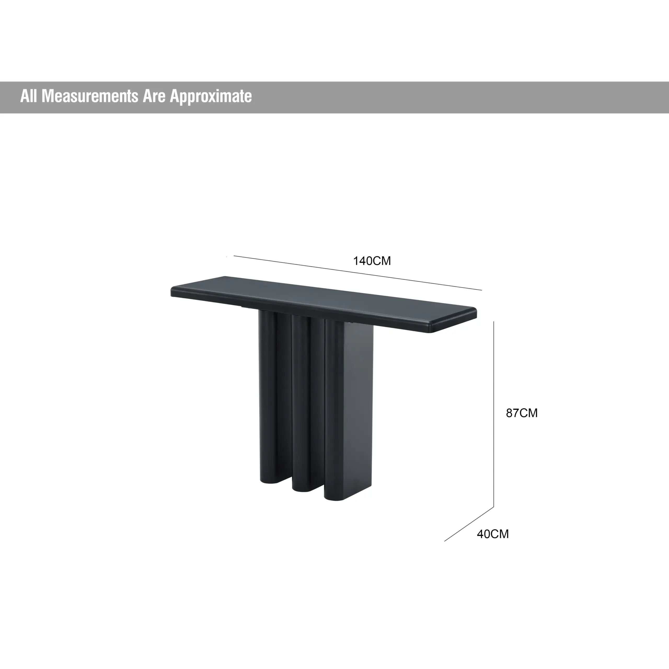 Bina Console Black Dia United Furniture