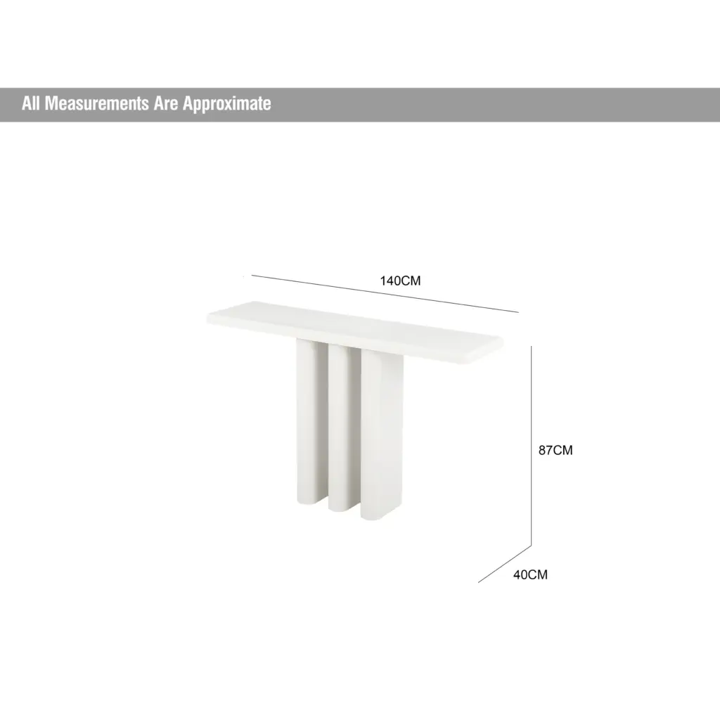 Bina Console White Dia United Furniture