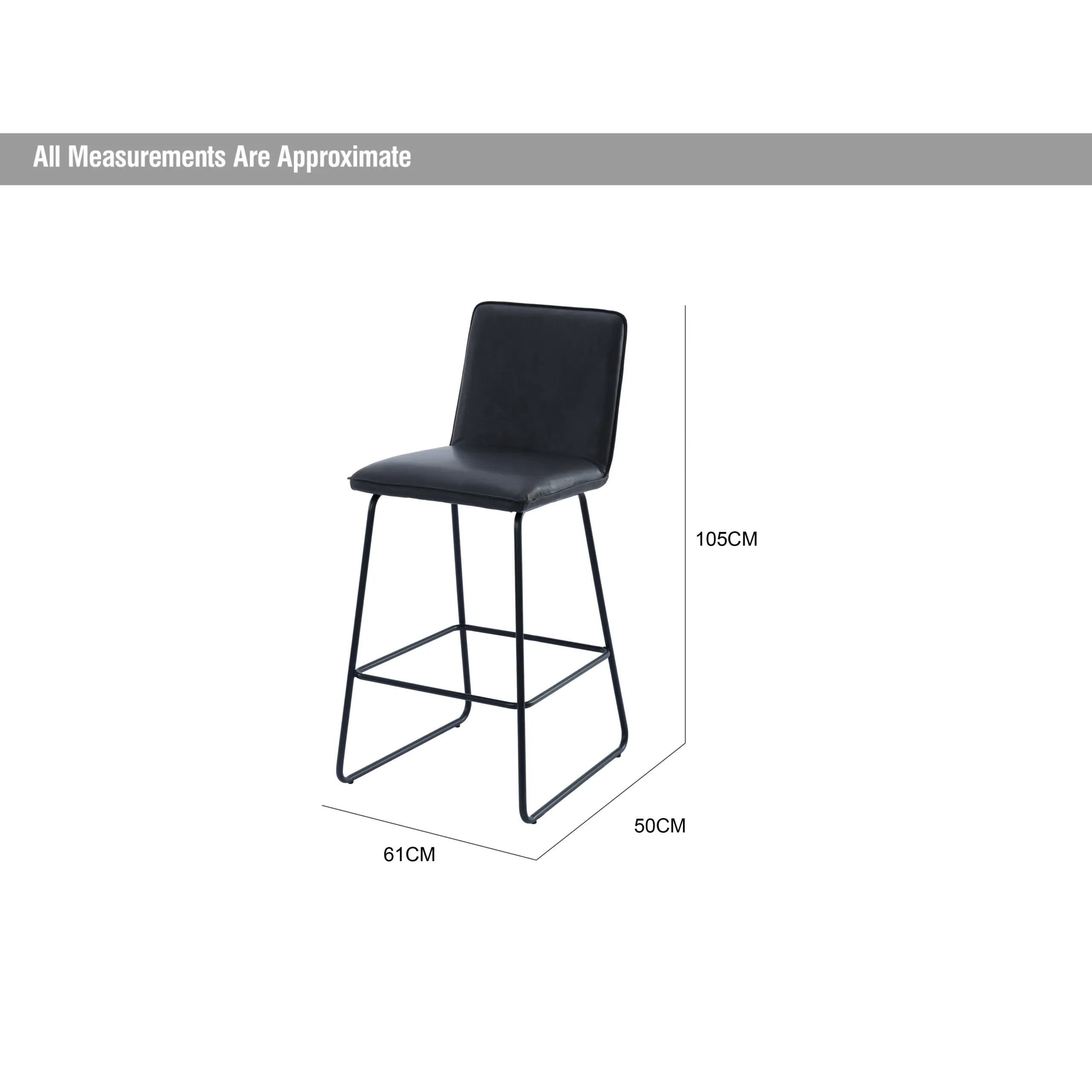 Cloud Bar Stool Black Dia United Furniture