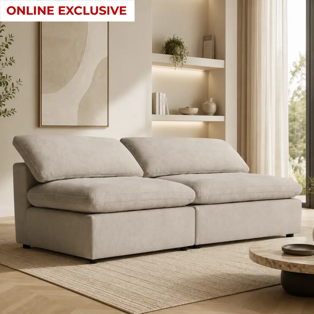 Dermott 2 Seater Sofa Cream Bg United Furniture