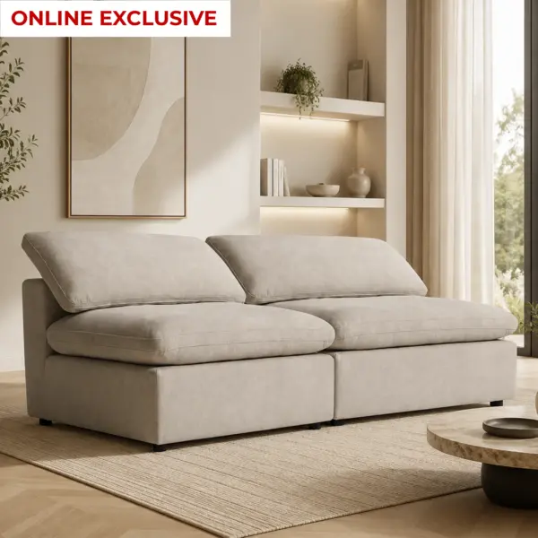 Dermott Modular 2 Seater Sofa - Cream