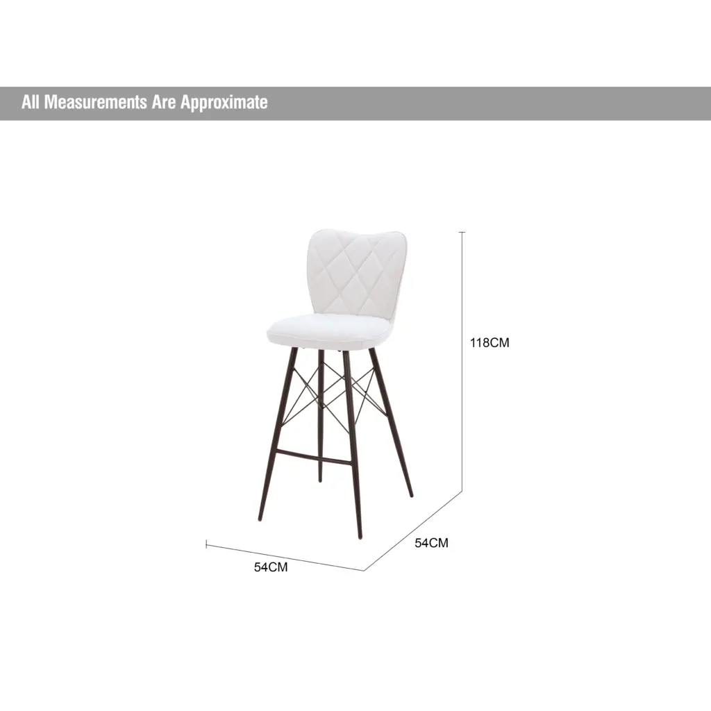 Grace Bar Stool Beige Dia United Furniture