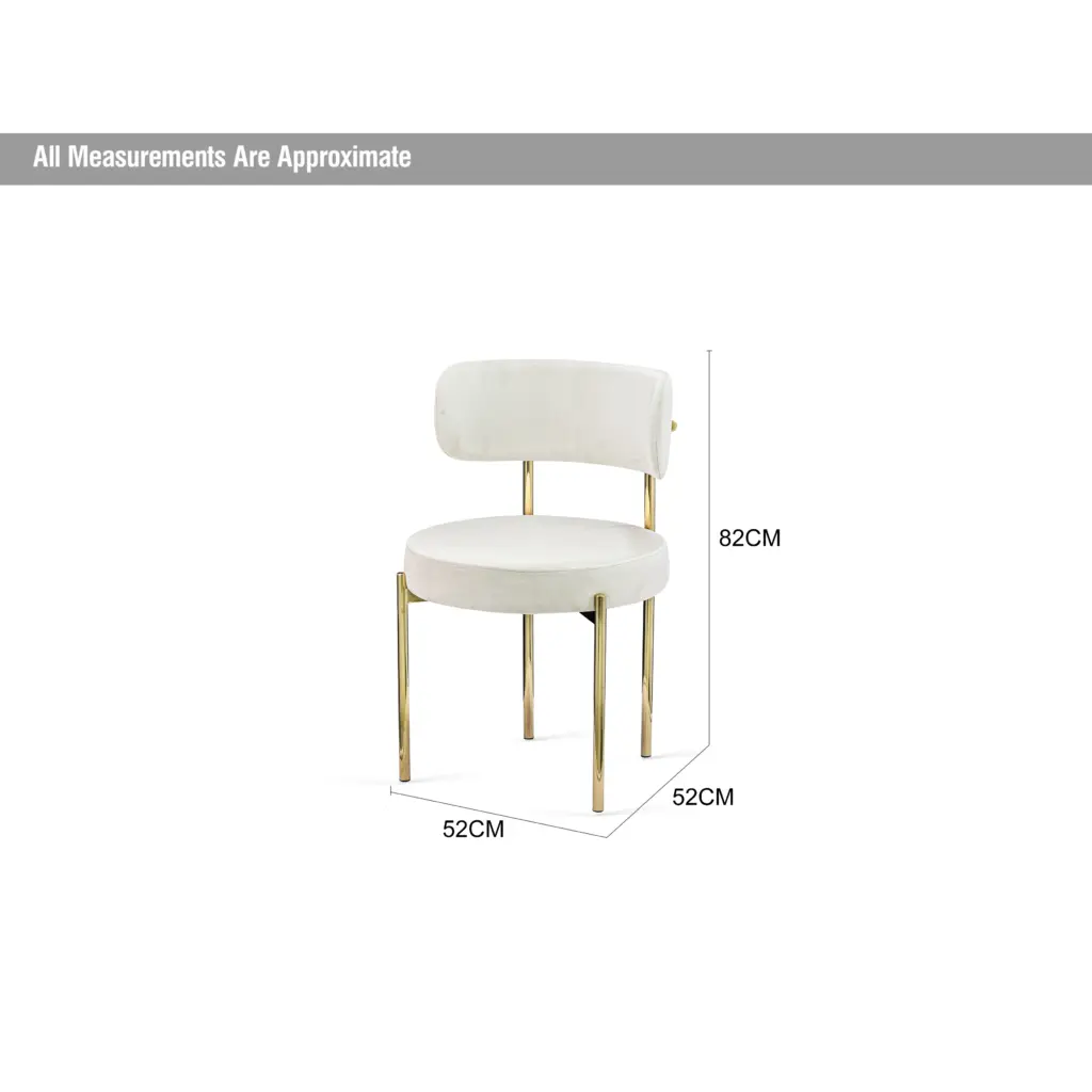 Nordic Dining Chair Gold Fram Dia United Furniture
