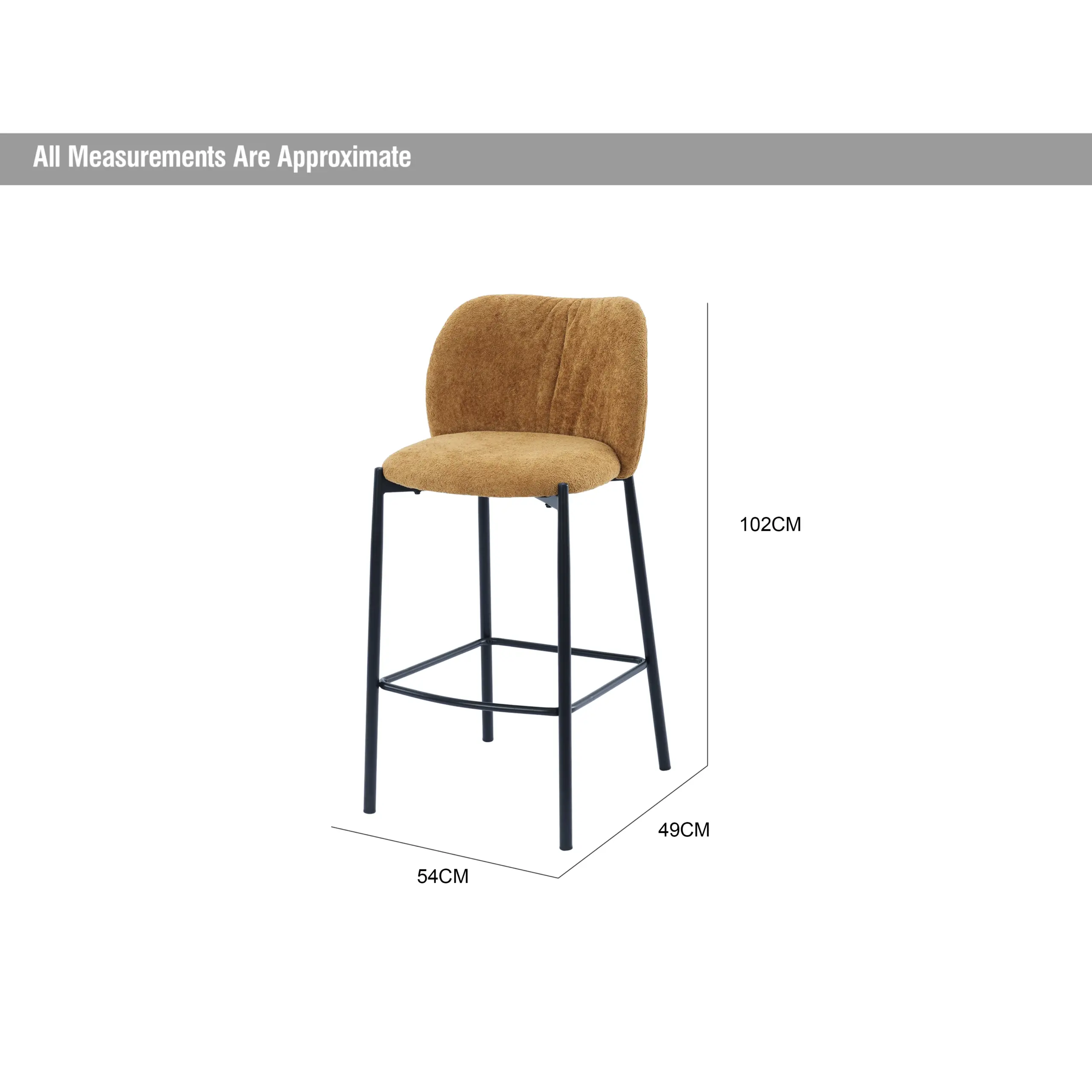 Sammy Bar Stool Yellow Dia United Furniture