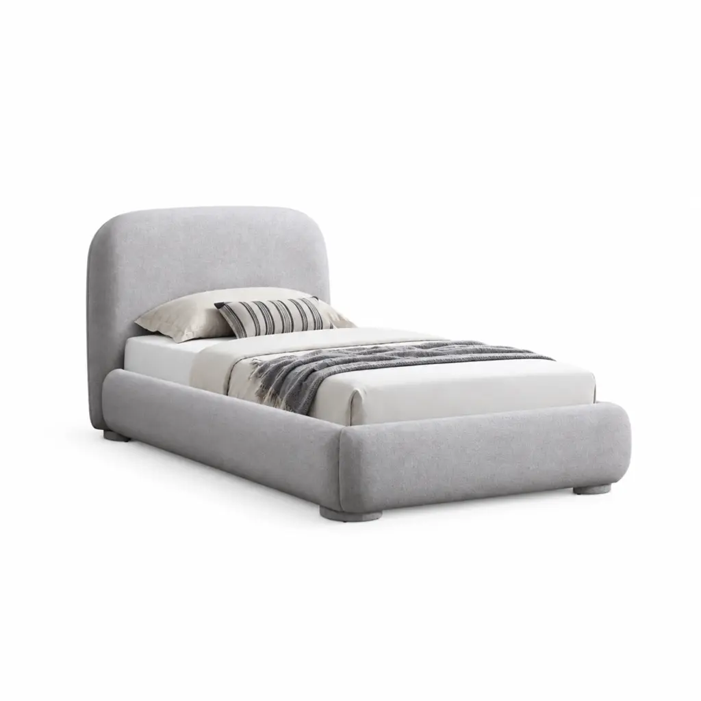 Astra Single Bed Light Grey United Furniture