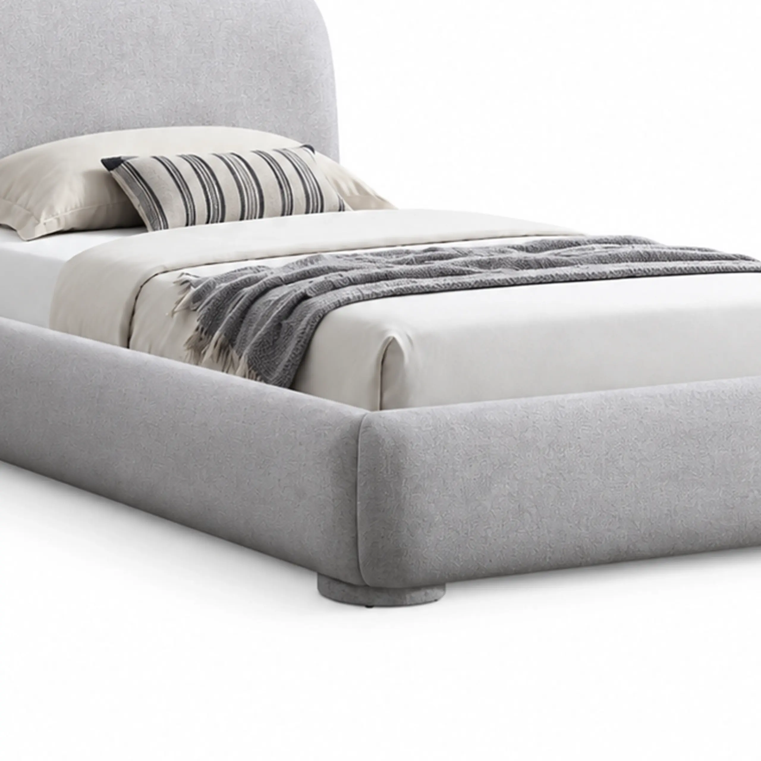 Astra Single Bed Light Grey Swatch United Furniture